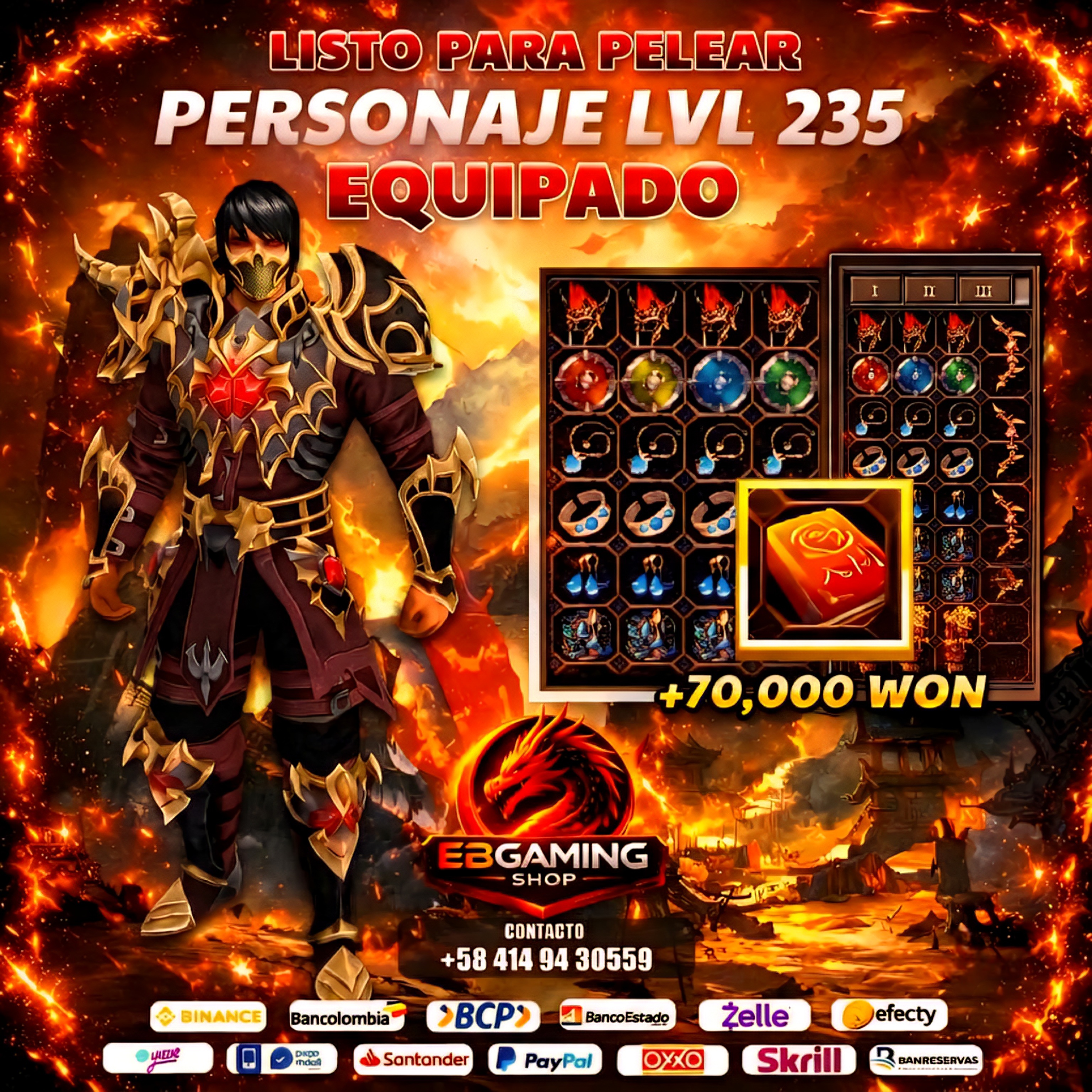 PERSONAJE EQUIPADO LV 235