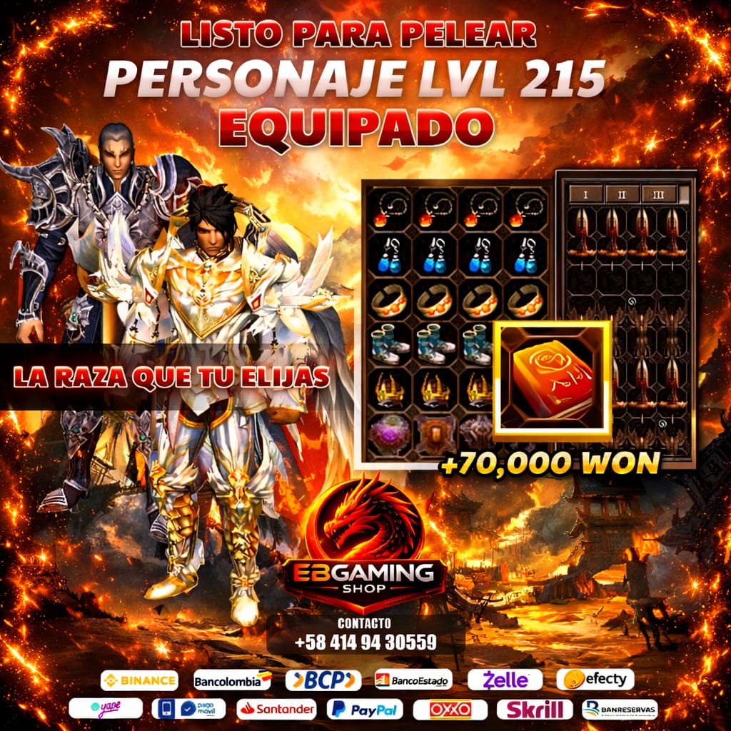 PERSONAJE EQUIPADO LV 215